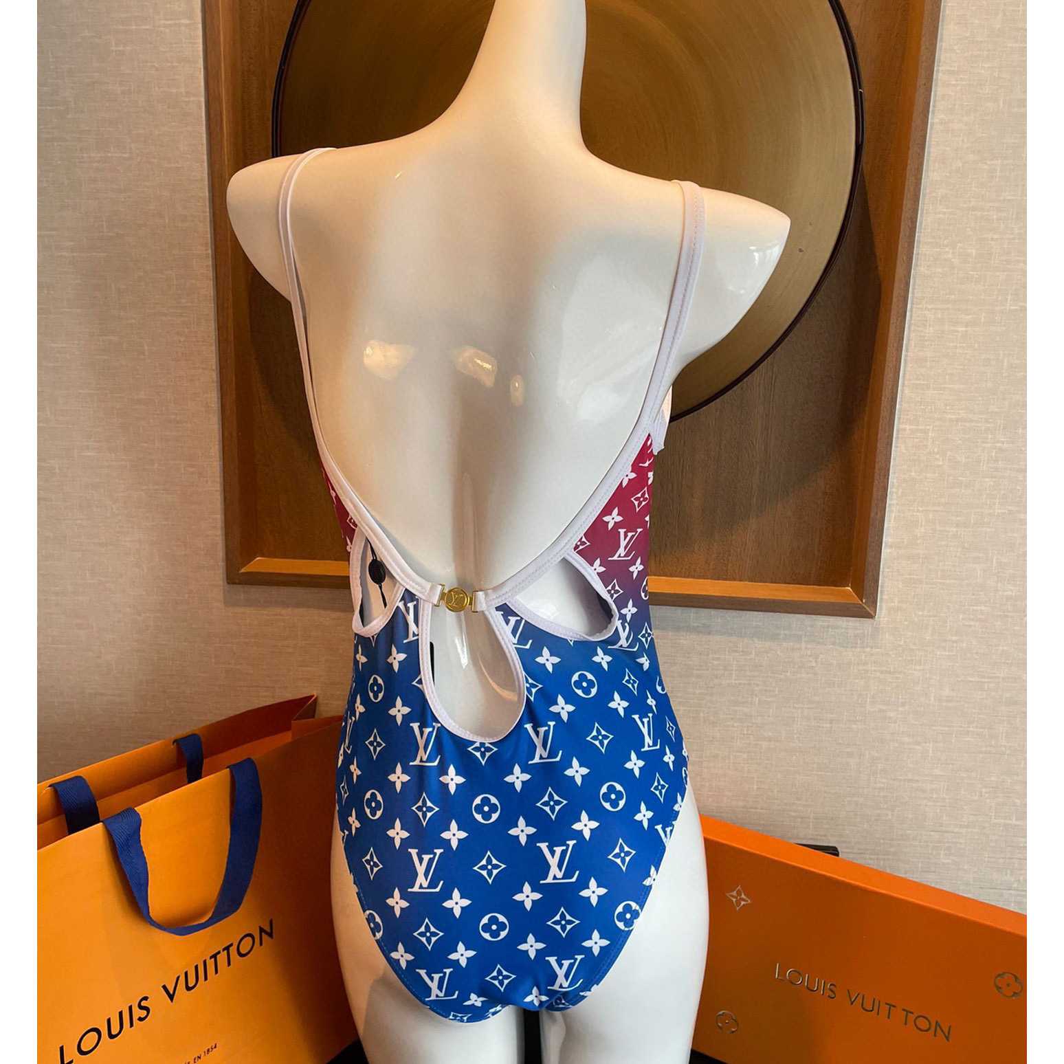 Louis Vuitton Monogram Gradient Cut-Out One-Piece Swimsuit - PerfectKickZ