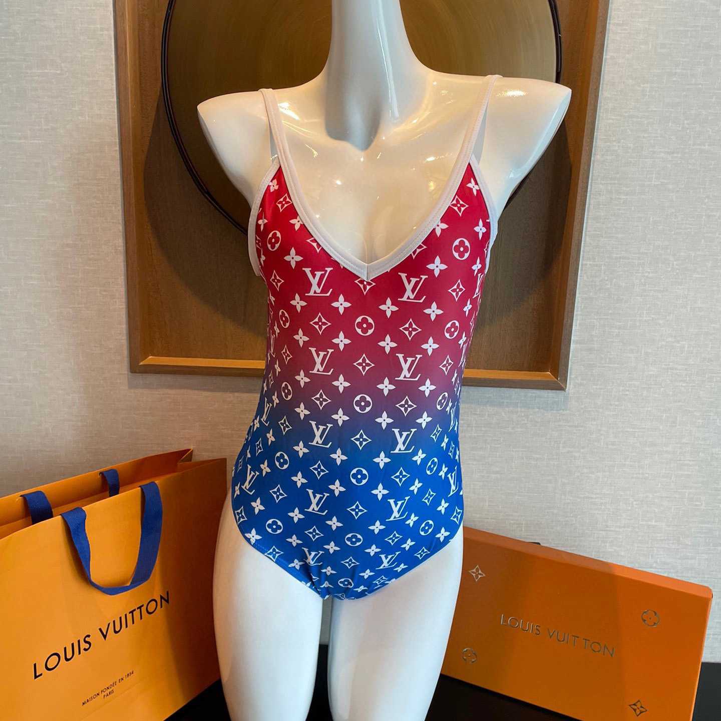 Louis Vuitton Monogram Gradient Cut-Out One-Piece Swimsuit - PerfectKickZ