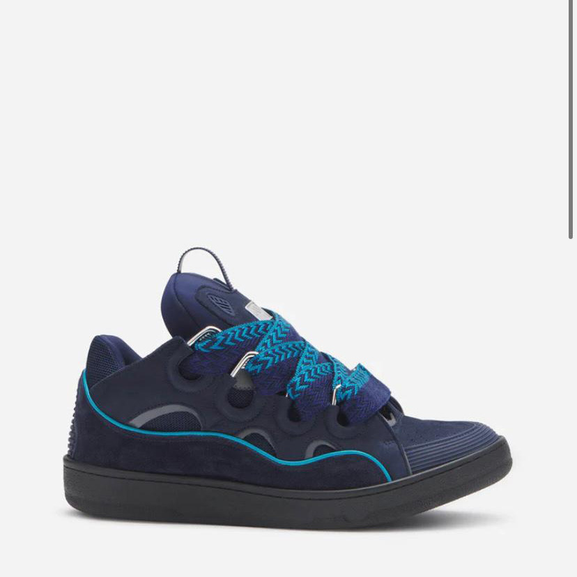 Lanvin Leather Curb Sneakers - PerfectKickZ