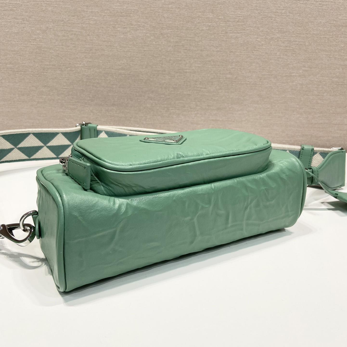 Prada Nappa Antique Leather Multi-pocket Shoulder Bag - PerfectKickZ