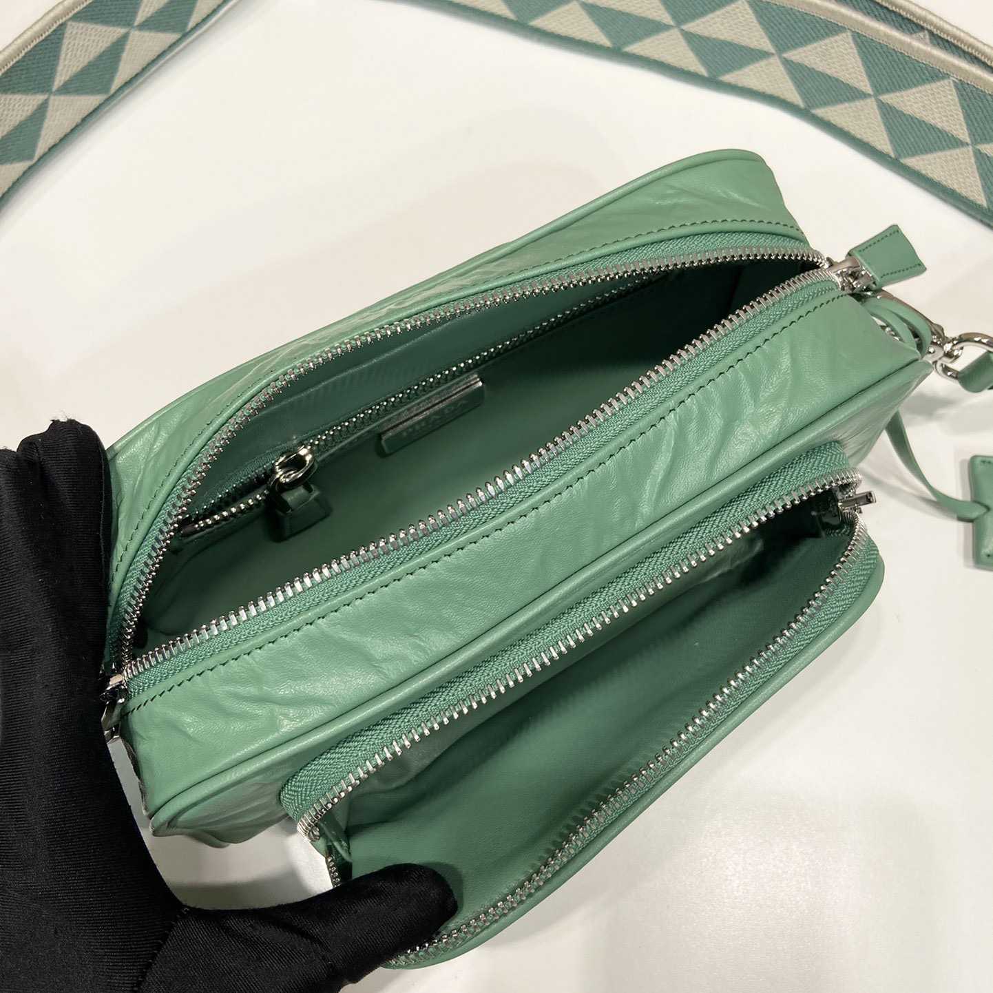 Prada Nappa Antique Leather Multi-pocket Shoulder Bag - PerfectKickZ