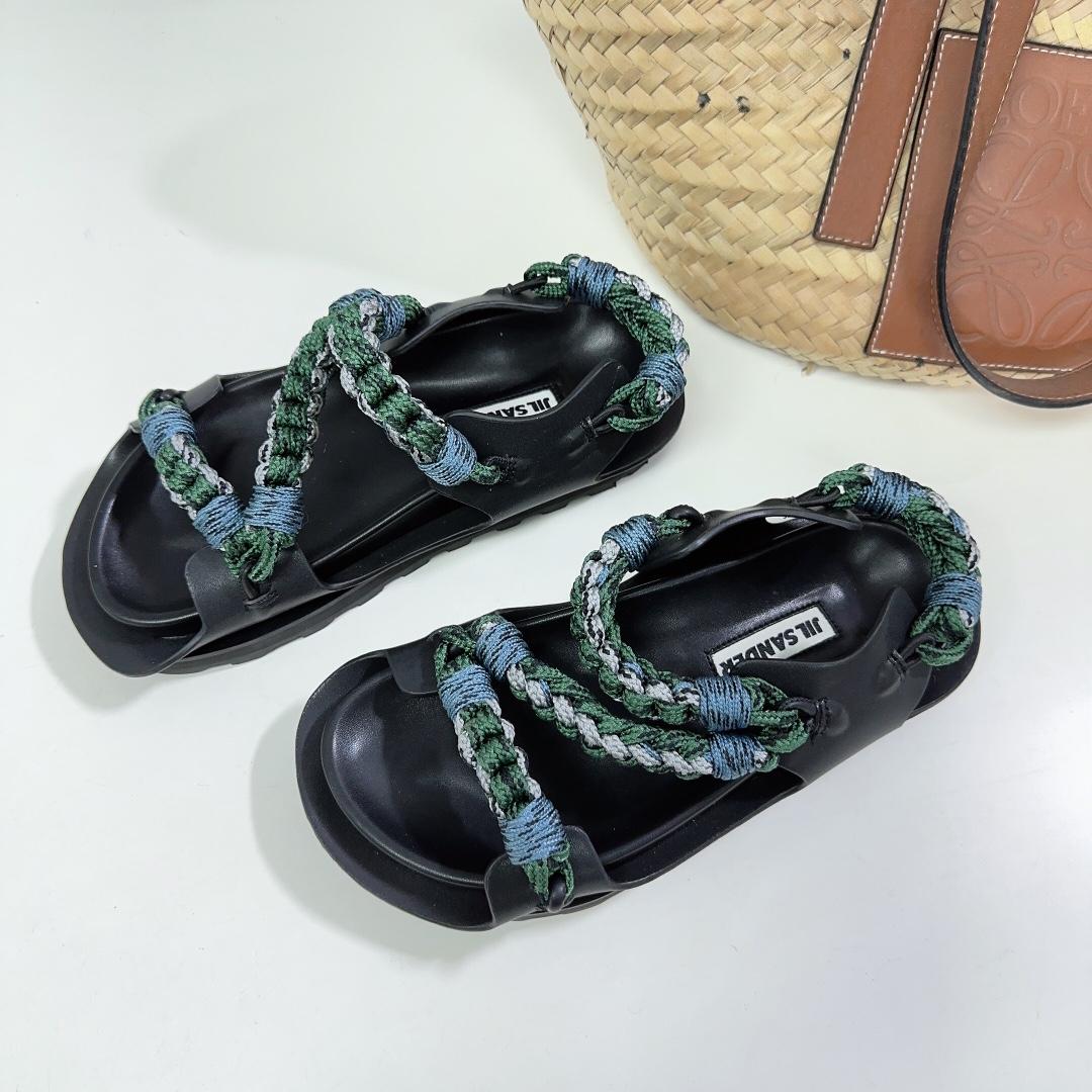 JIl Sander Leather Sandals - PerfectKickZ