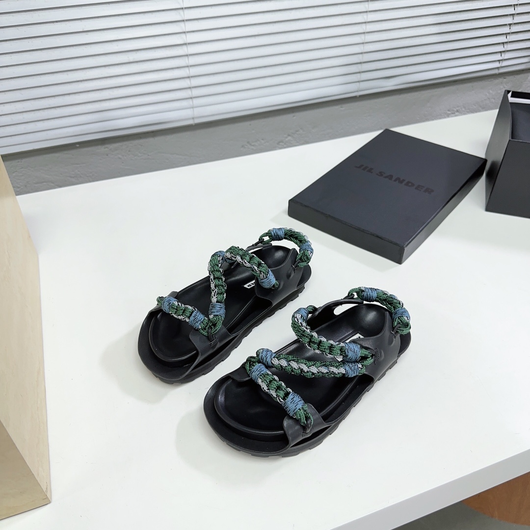 JIl Sander Leather Sandals - PerfectKickZ