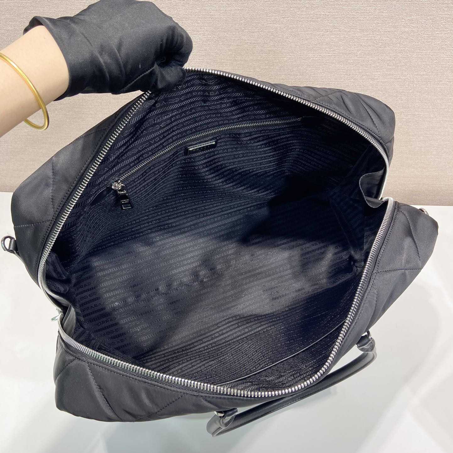Prada Quilted Re-Nylon Travel Bag - PerfectKickZ