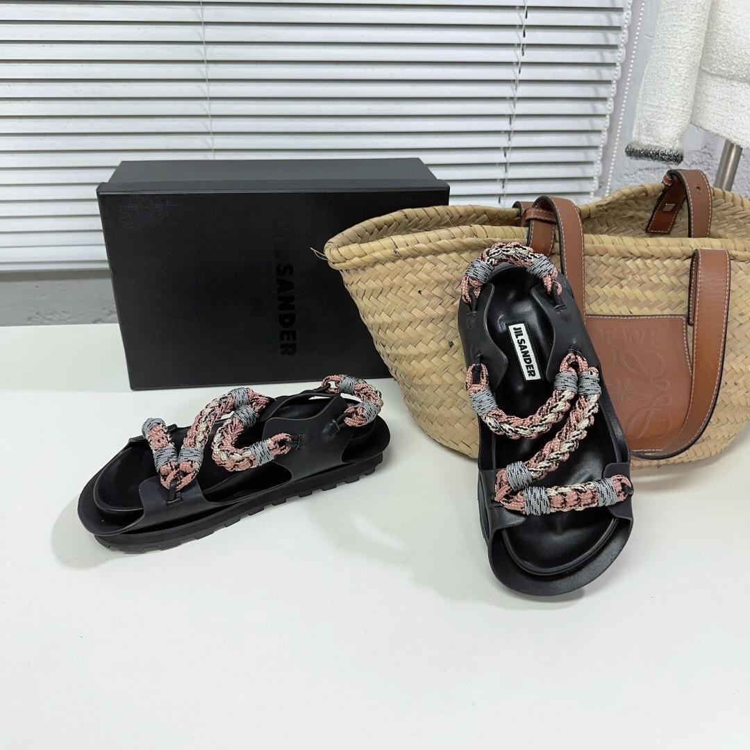 JIl Sander Leather Sandals - PerfectKickZ