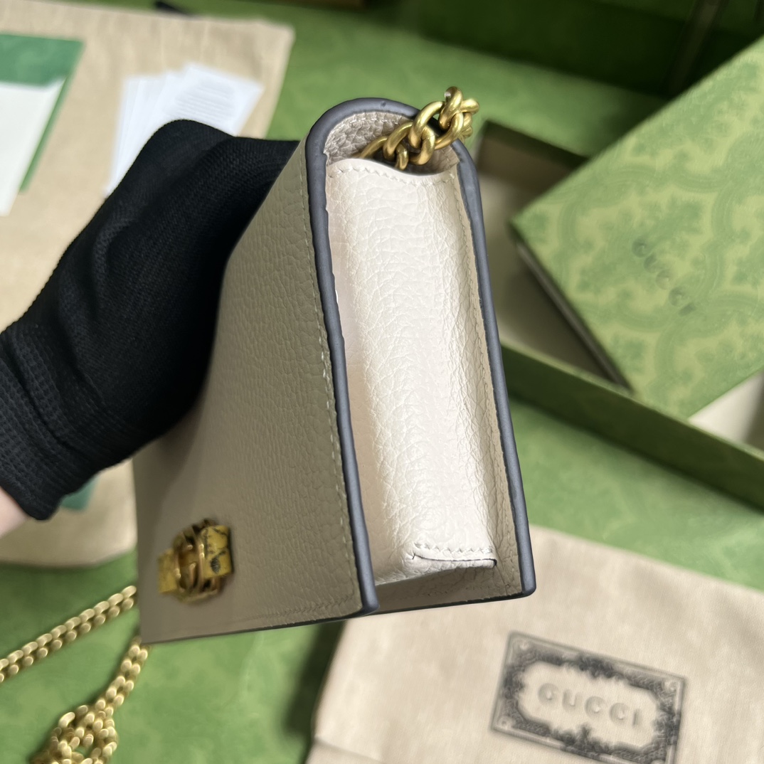 Gucci Chain Wallet With Interlocking G Python Bow(19-10-4cm) - 