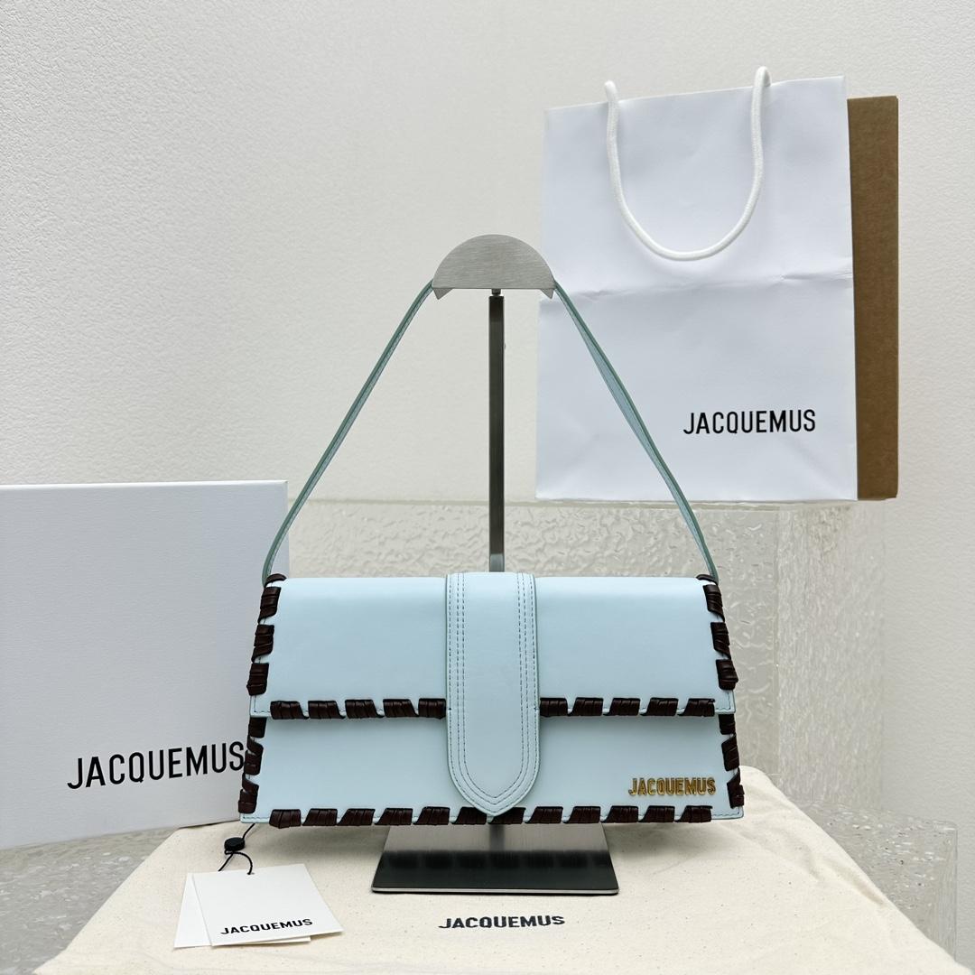 Jacquemus Le Bambino Long Lacet Long laced Flap Bag(28x13.5x6cm) - PerfectKickZ