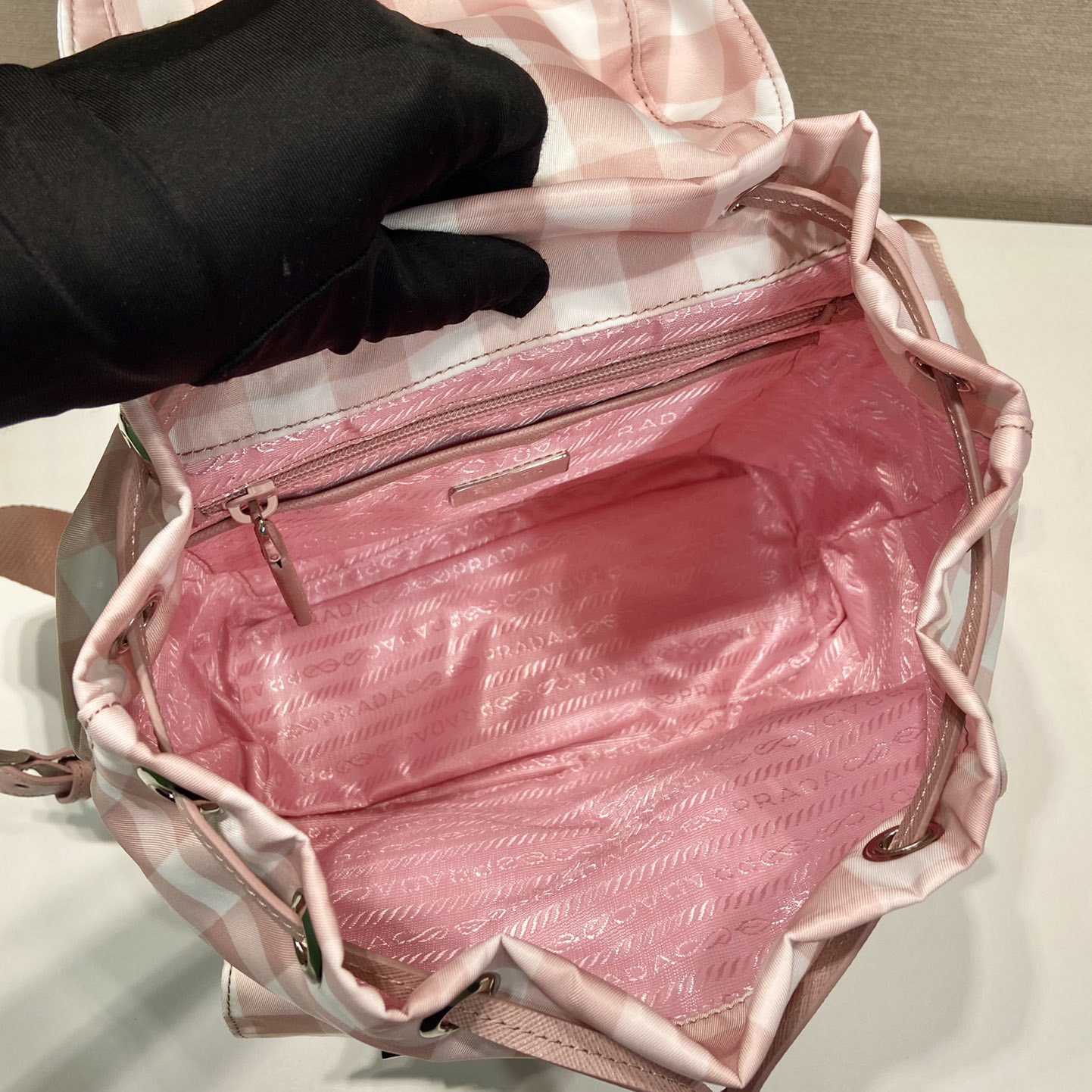 Prada Small Printed Re-Nylon Backpack - PerfectKickZ