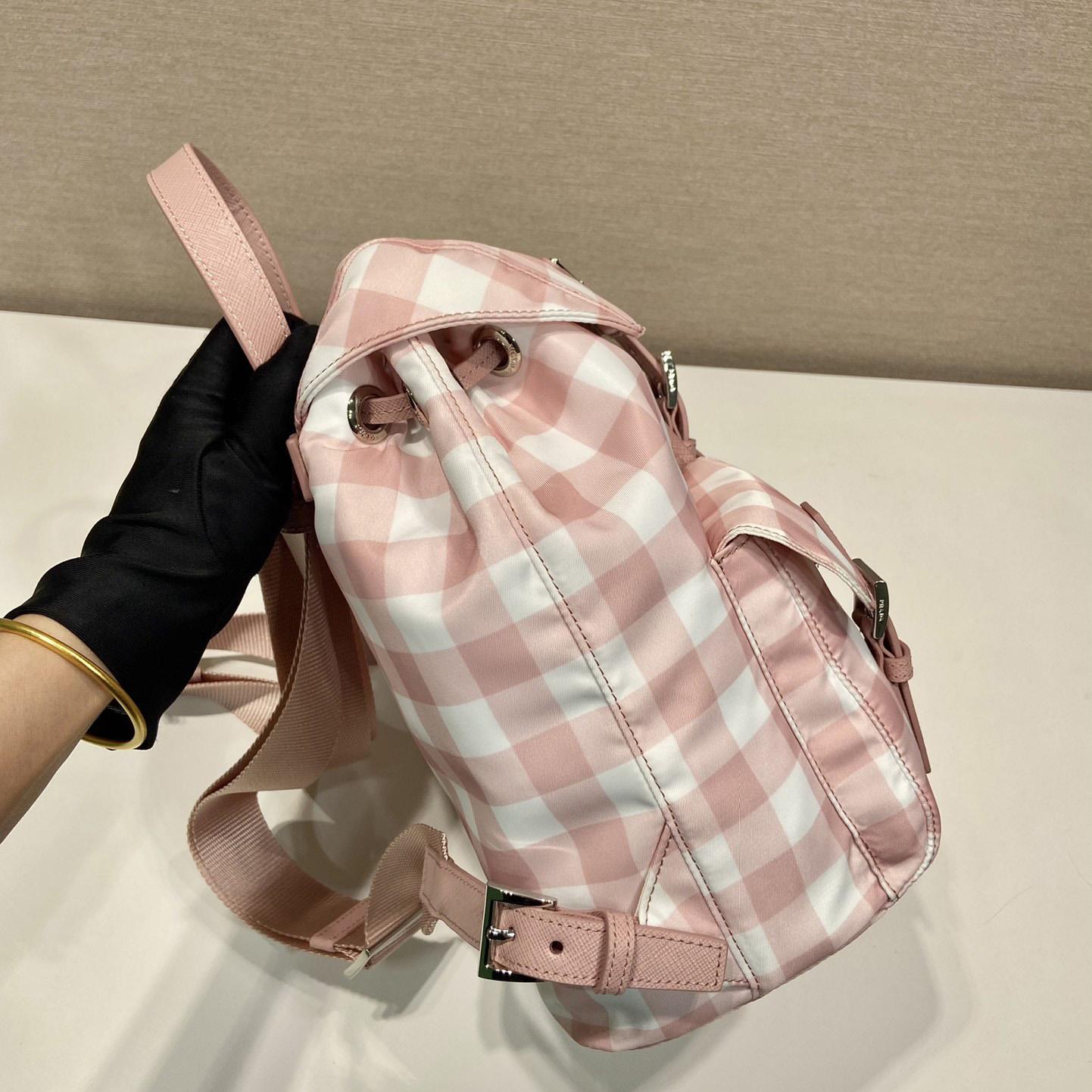 Prada Small Printed Re-Nylon Backpack - PerfectKickZ