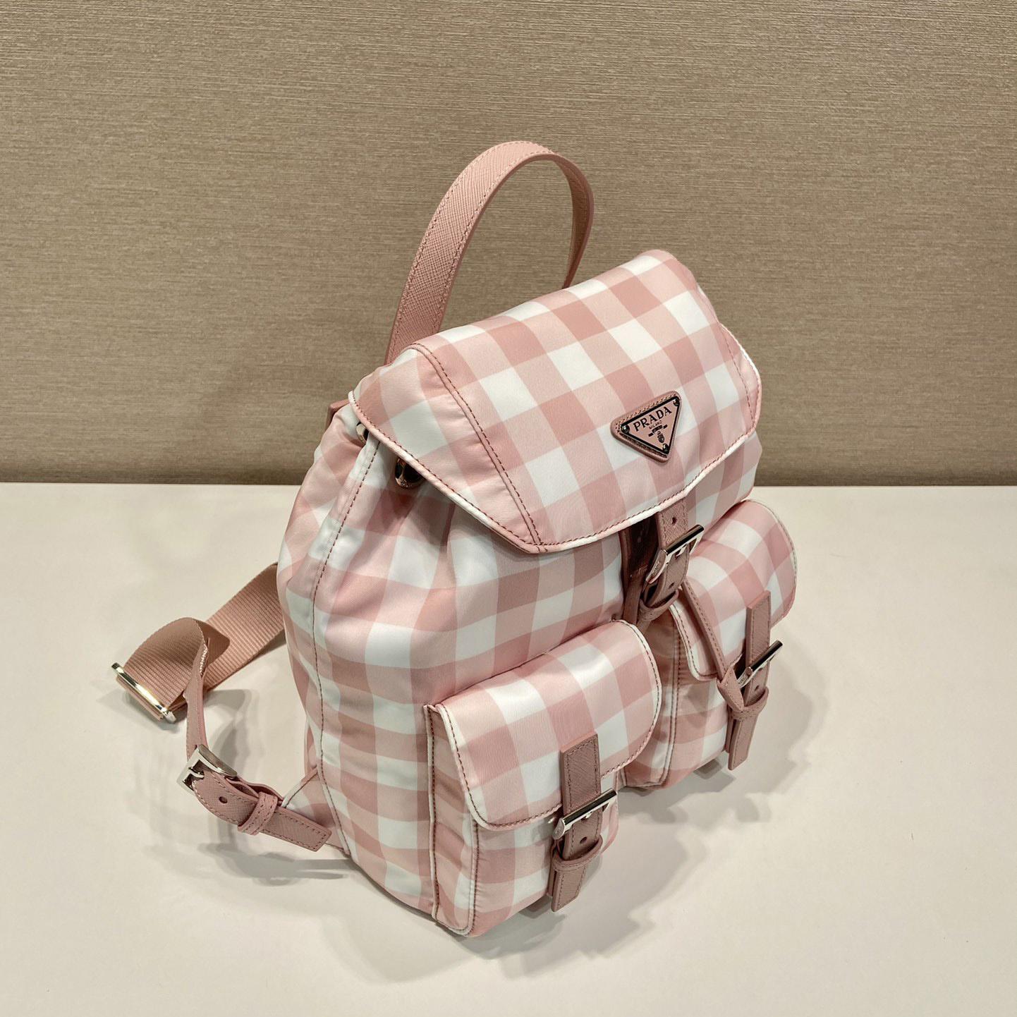 Prada Small Printed Re-Nylon Backpack - PerfectKickZ