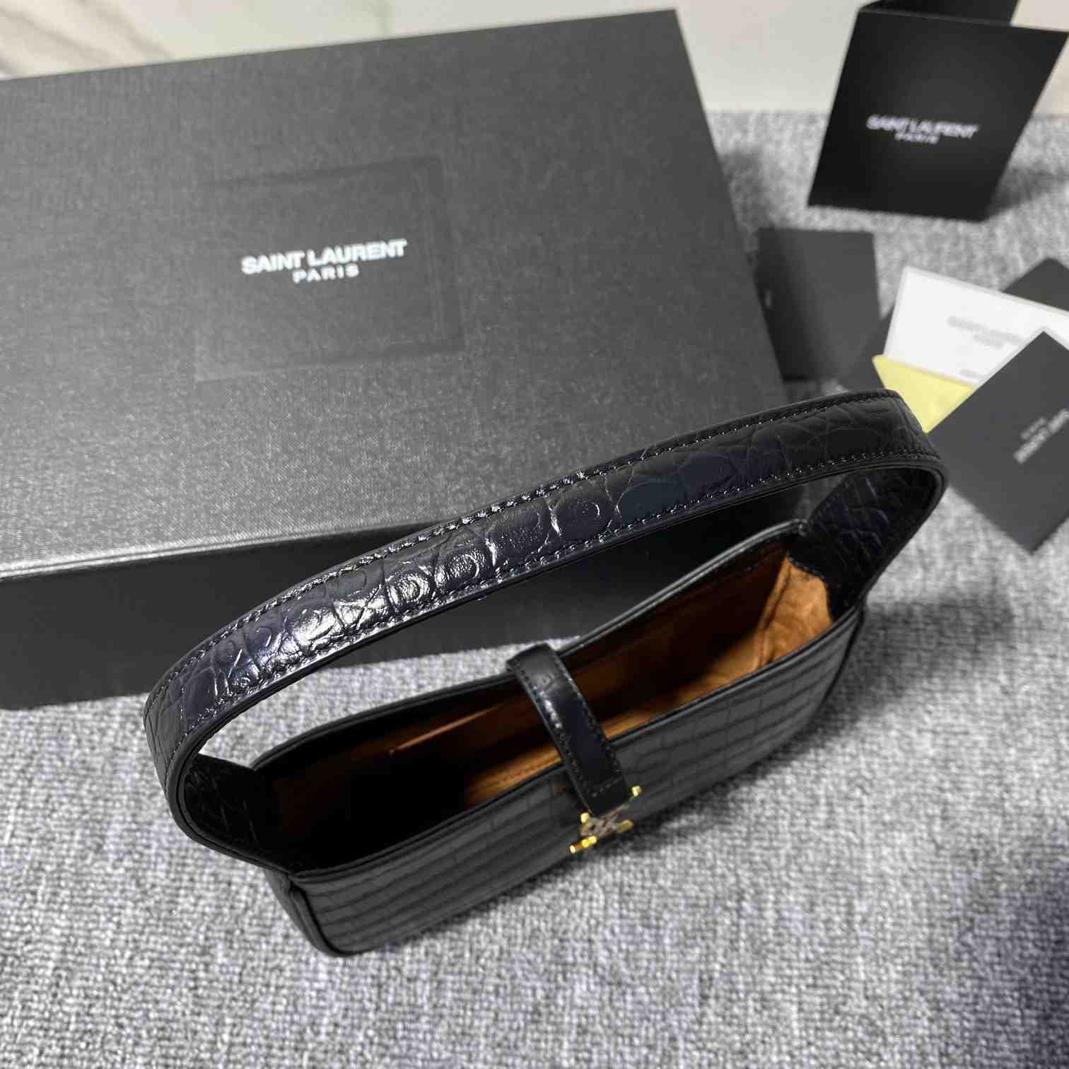 Saint Laurent 5A7 Crocodile-embossed Shoulder Bag(19x12.5x4.5) - PerfectKickZ