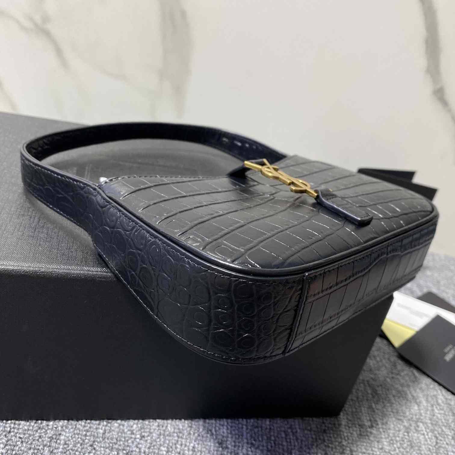 Saint Laurent 5A7 Crocodile-embossed Shoulder Bag(19x12.5x4.5) - 