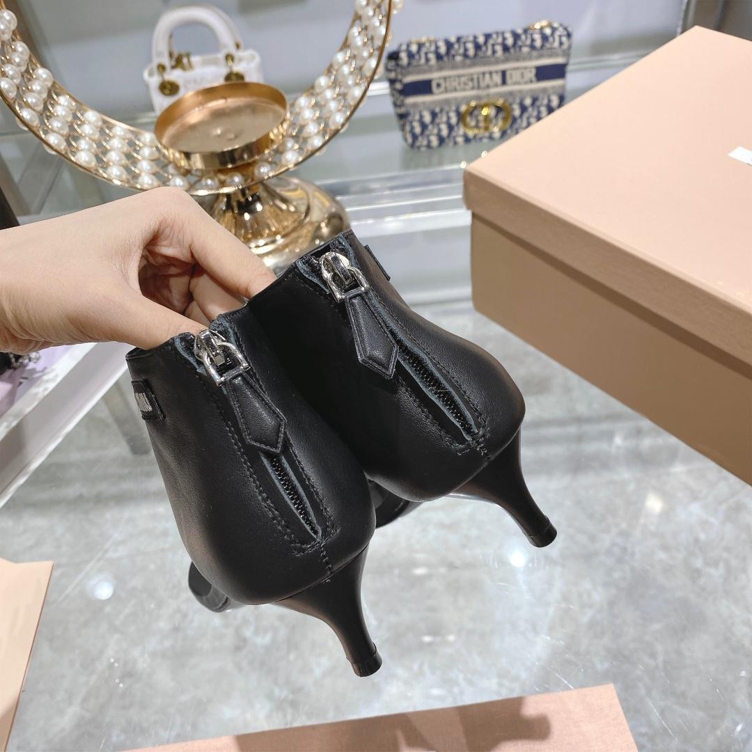 Miu Miu Leather Thong Booties - PerfectKickZ