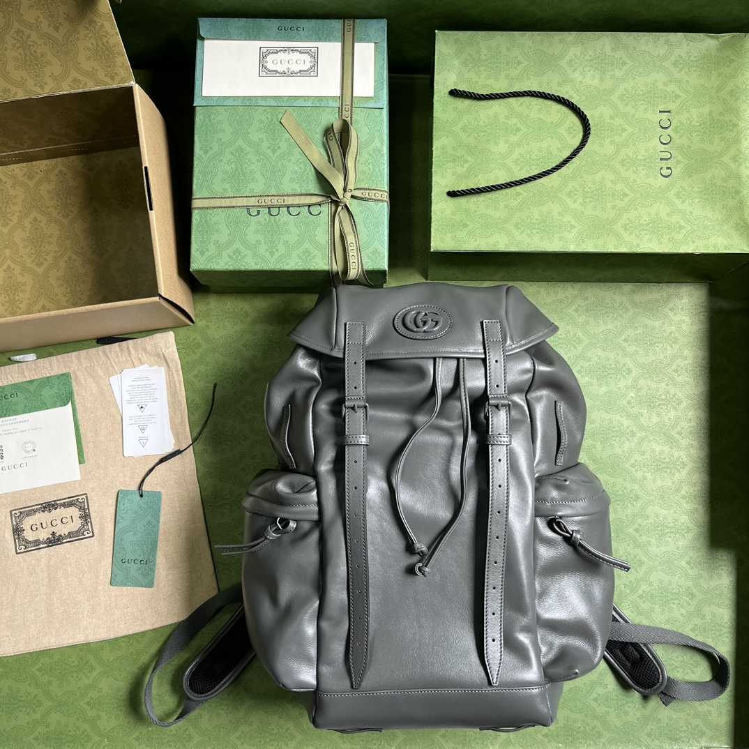 Gucci Backpack With Tonal Double G(38-44-15cm) - PerfectKickZ