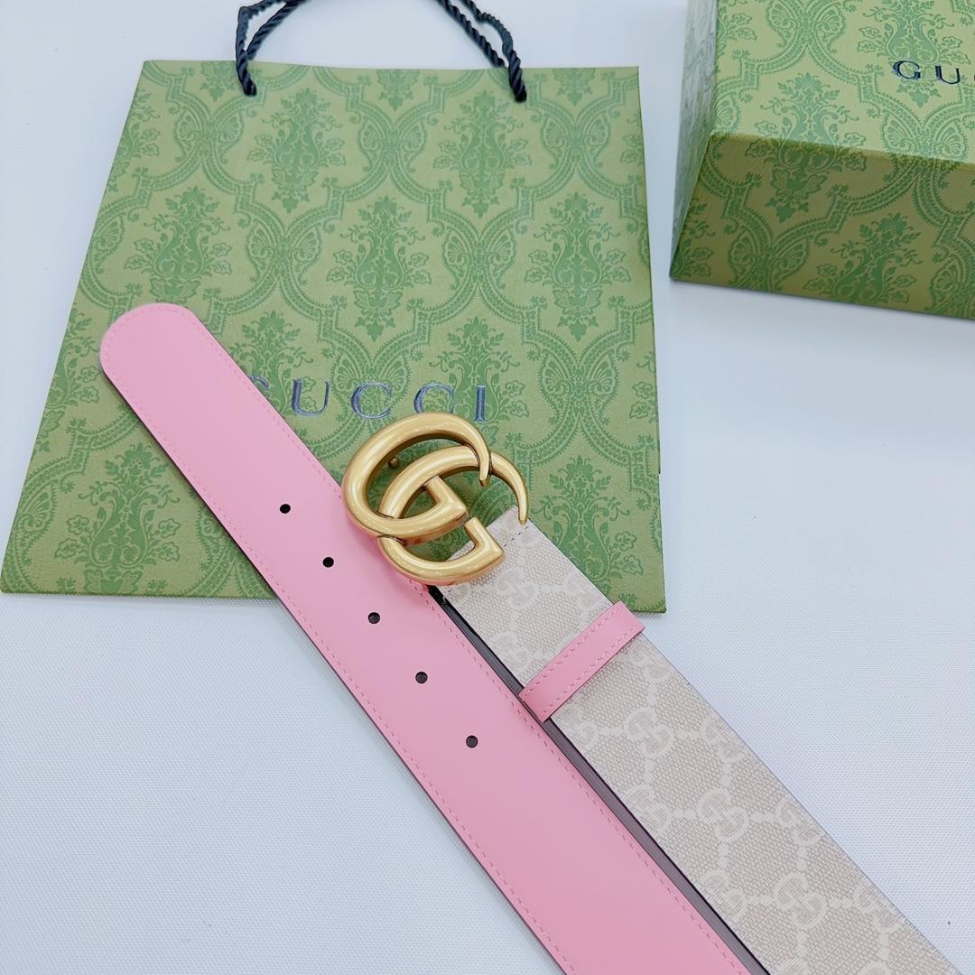 Gucci GG Marmont Reversible Wide Belt - 