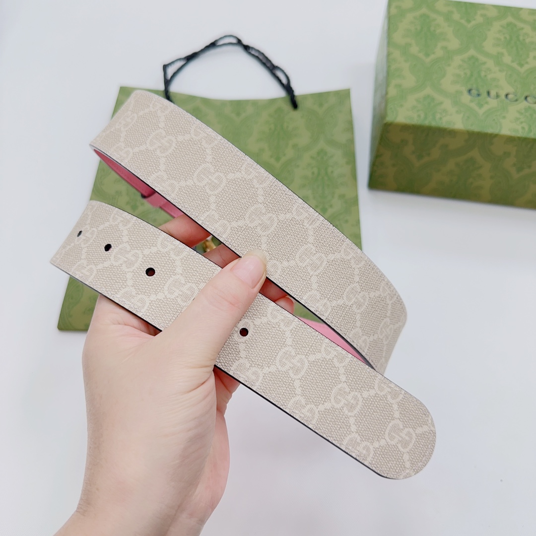 Gucci GG Marmont Reversible Wide Belt - 