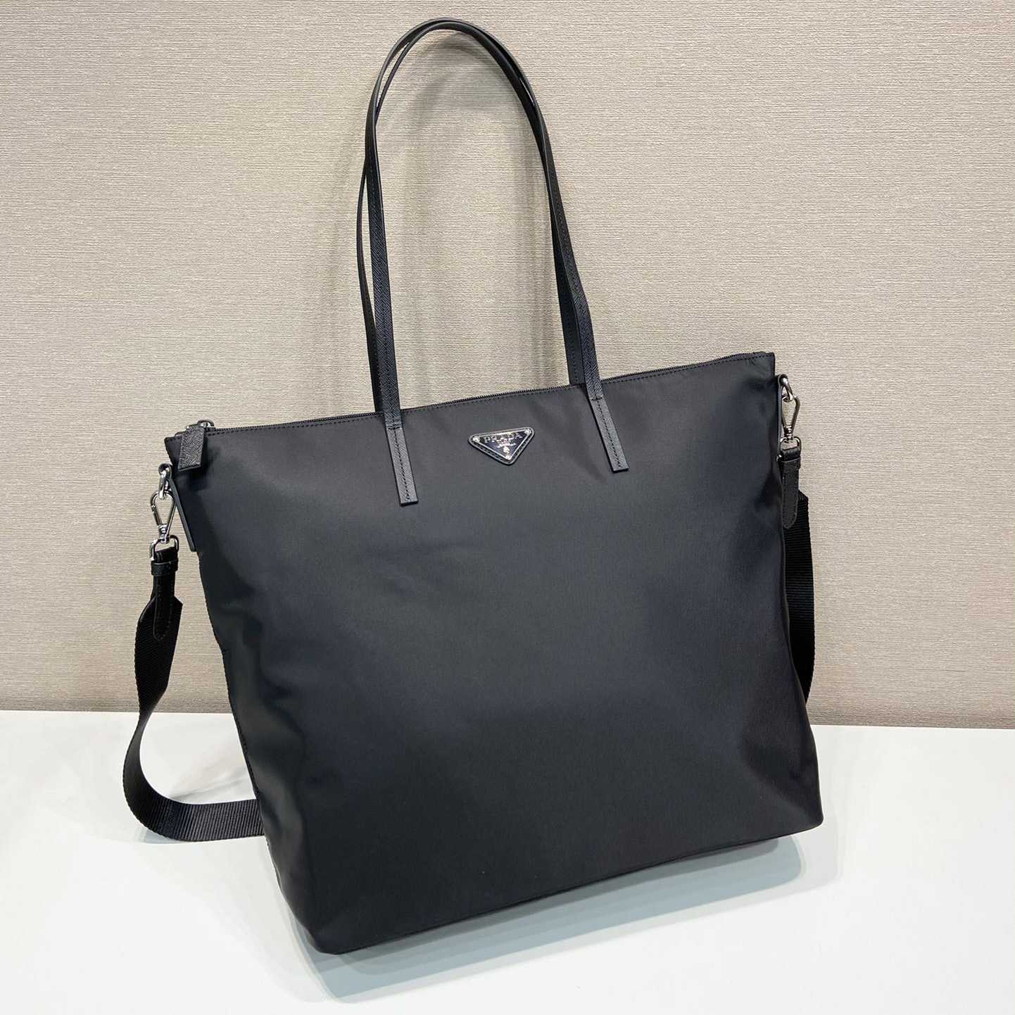 Prada Re-Nylon And Saffiano Leather Tote Bag - PerfectKickZ