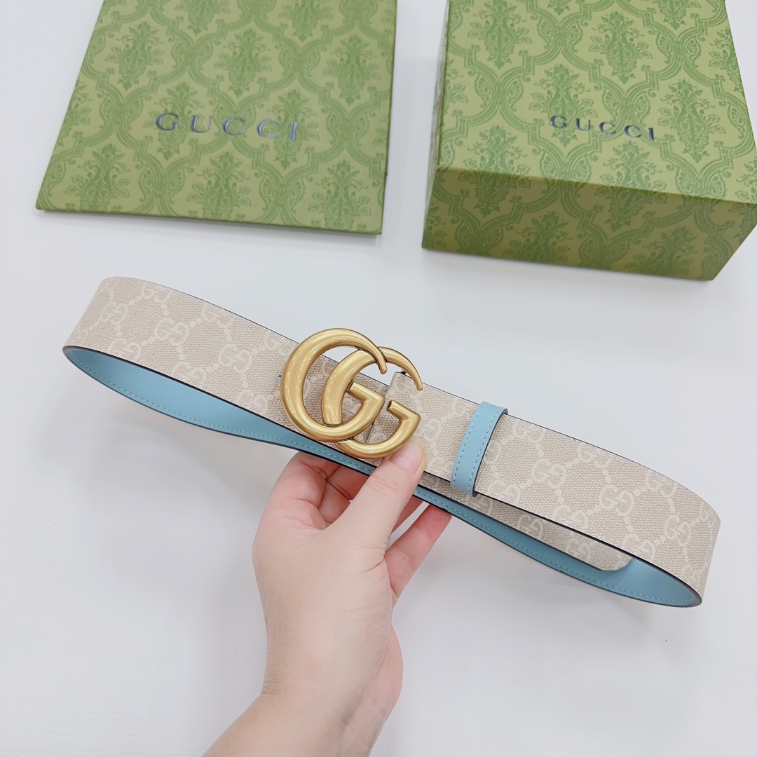 Gucci GG Marmont Reversible Wide Belt - PerfectKickZ