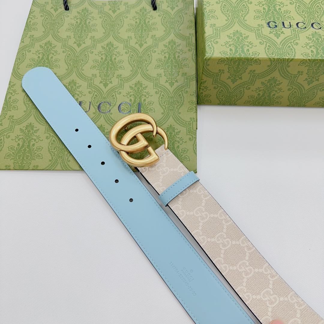 Gucci GG Marmont Reversible Wide Belt - 