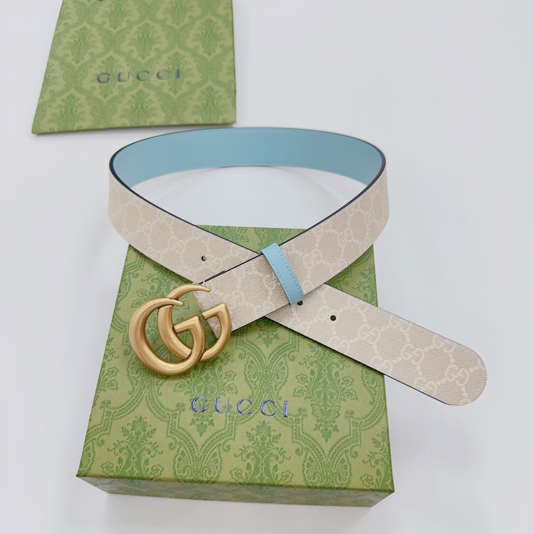 Gucci GG Marmont Reversible Wide Belt - 