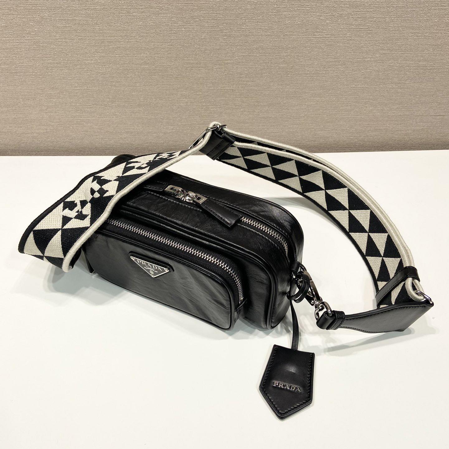 Prada Nappa Antique Leather Multi-pocket Shoulder Bag - PerfectKickZ