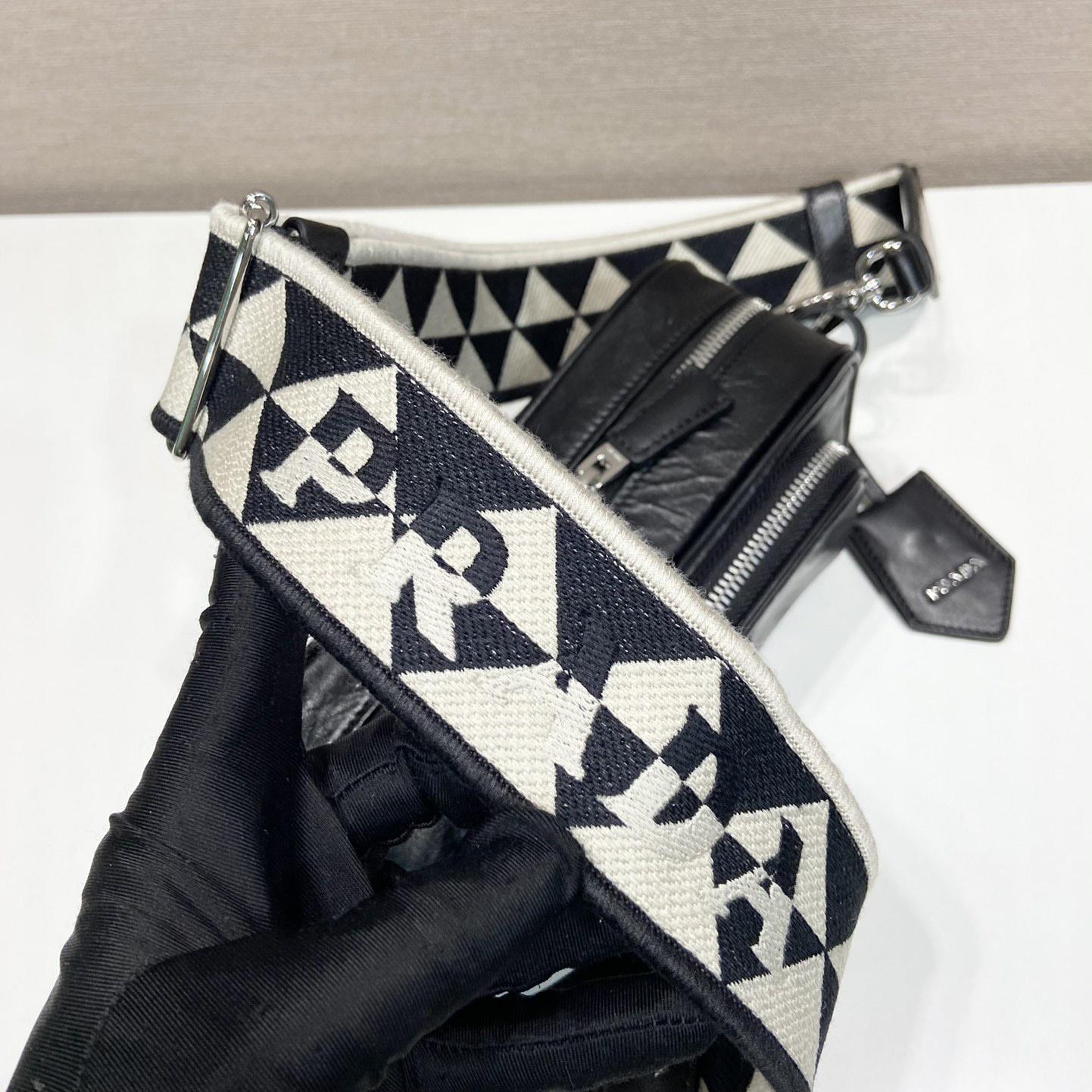 Prada Nappa Antique Leather Multi-pocket Shoulder Bag - PerfectKickZ