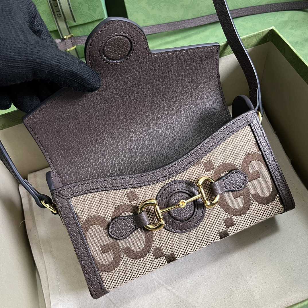 Gucci Horsebit 1955 Jumbo GG Mini Bag(18-12-5cm) - PerfectKickZ