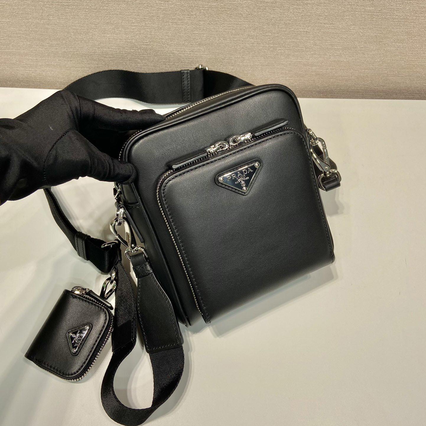 Prada Leather Shoulder Bag With Pouch - PerfectKickZ
