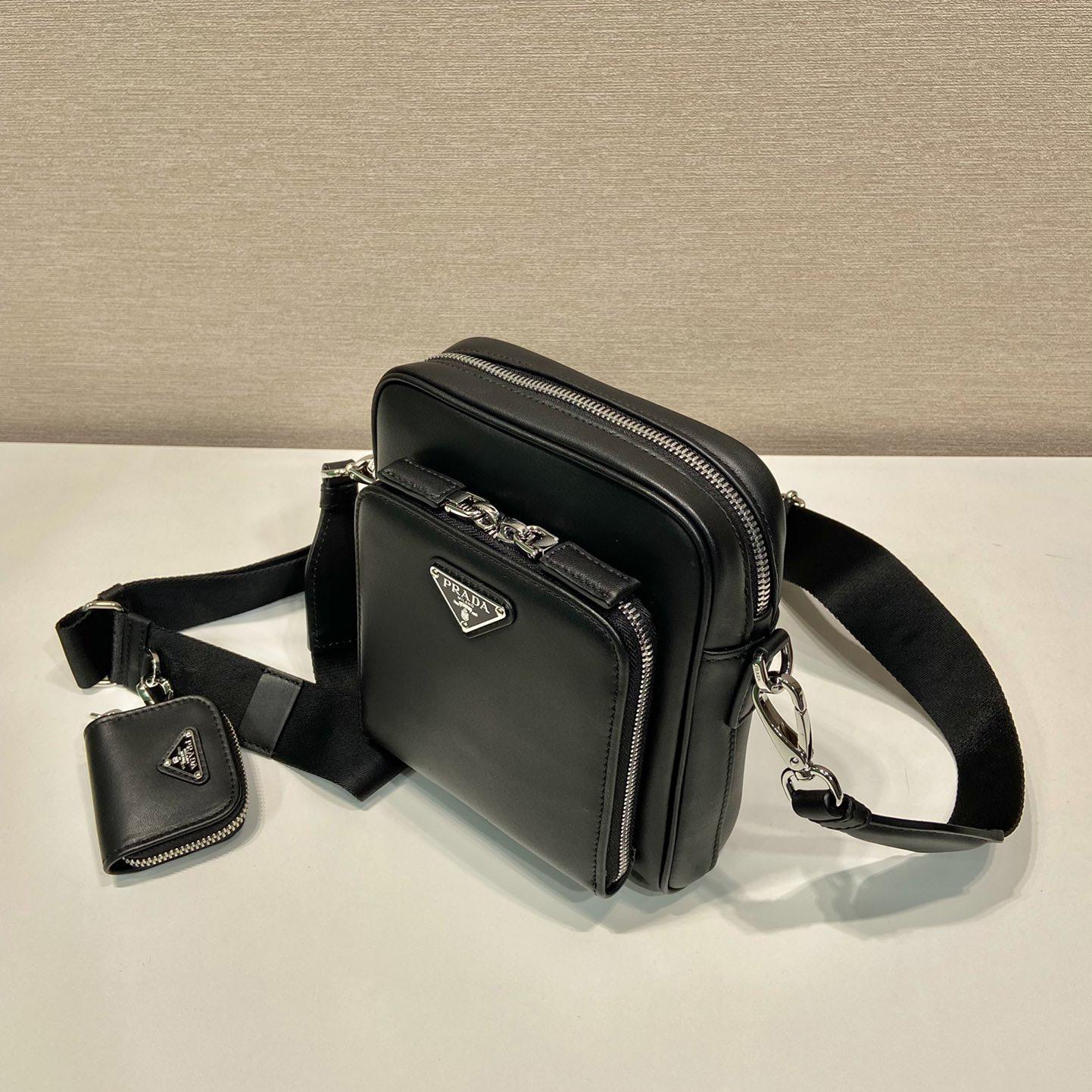 Prada Leather Shoulder Bag With Pouch - PerfectKickZ