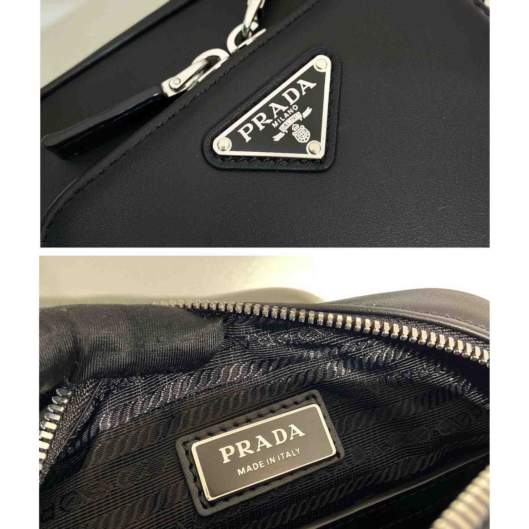 Prada Leather Shoulder Bag With Pouch - PerfectKickZ