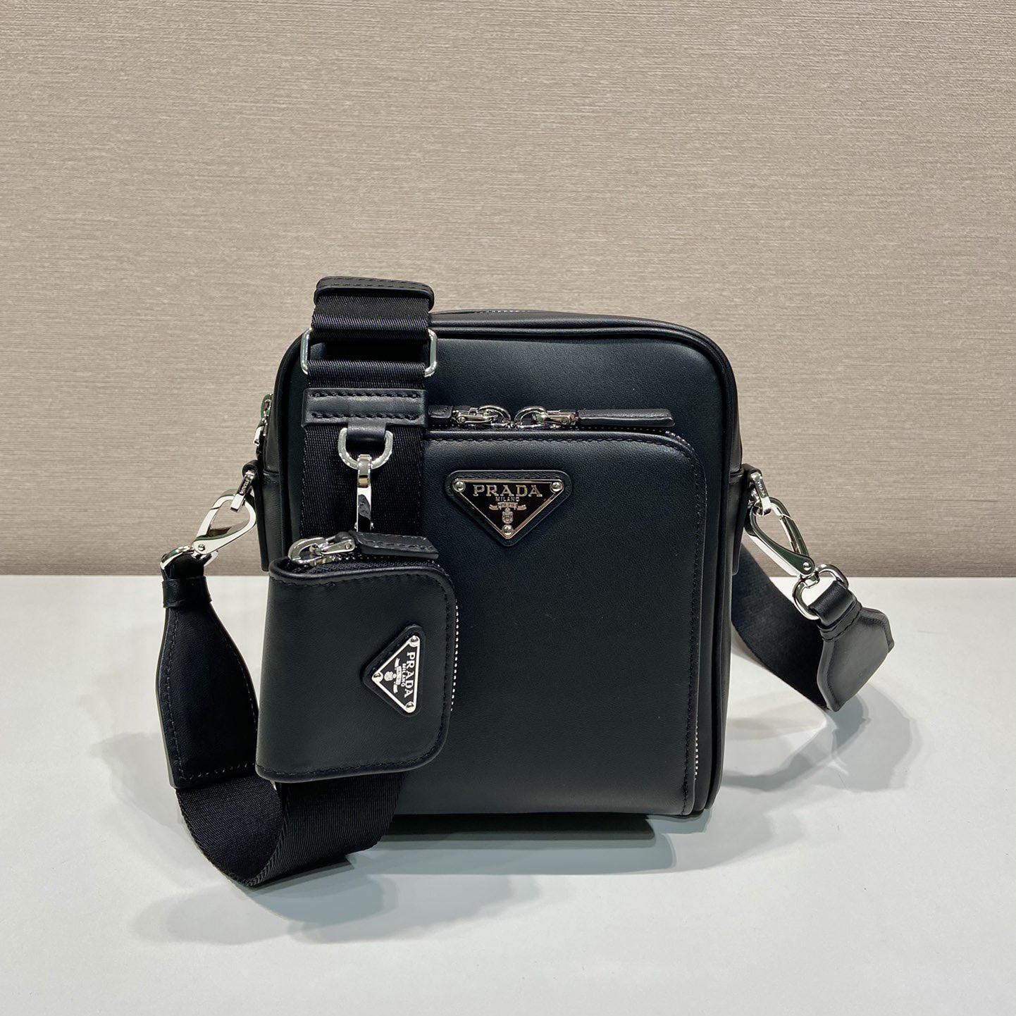 Prada Leather Shoulder Bag With Pouch - PerfectKickZ