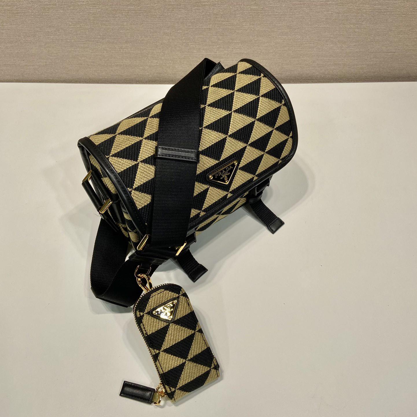 Prada Symbole Embroidered Fabric Bag - PerfectKickZ