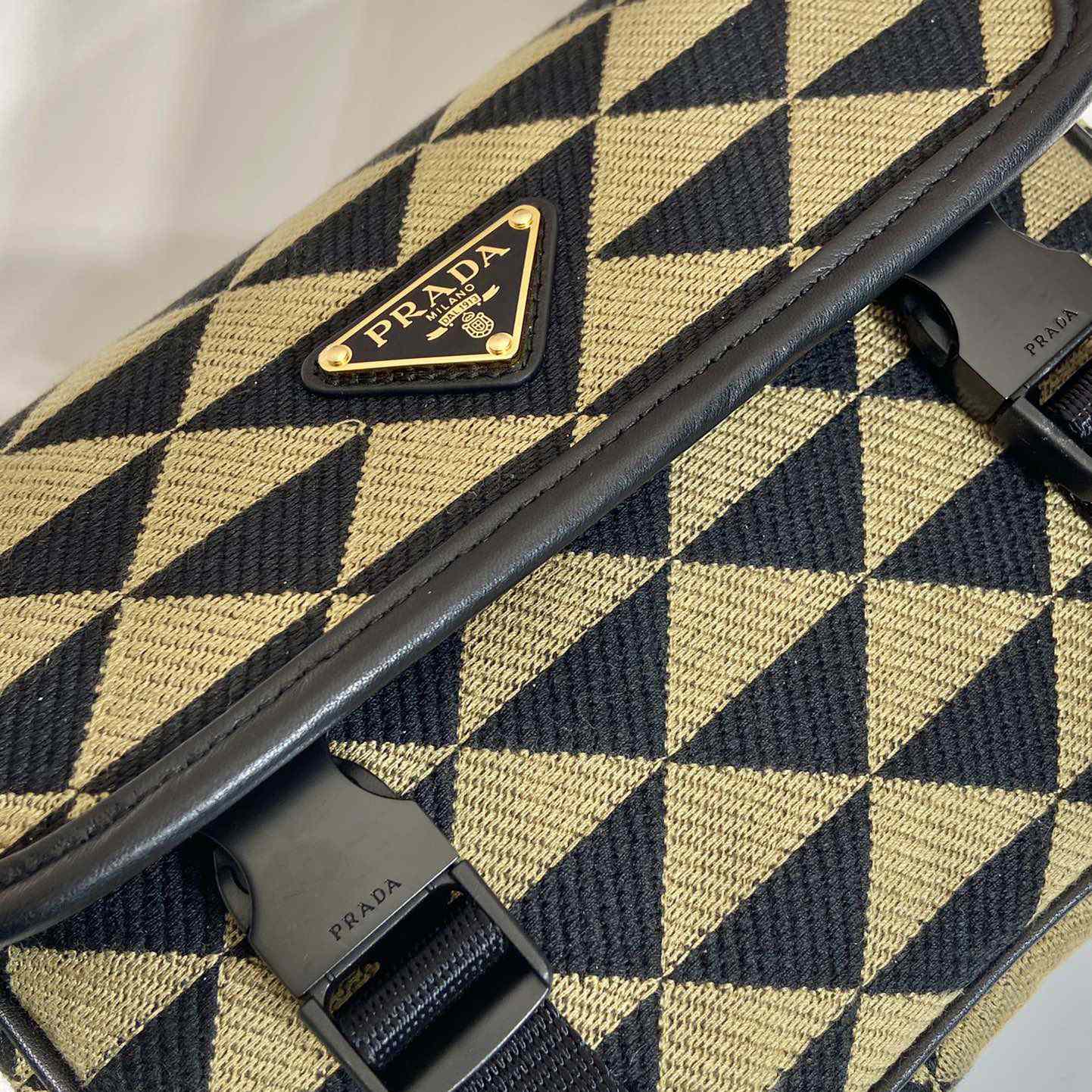 Prada Symbole Embroidered Fabric Bag - PerfectKickZ