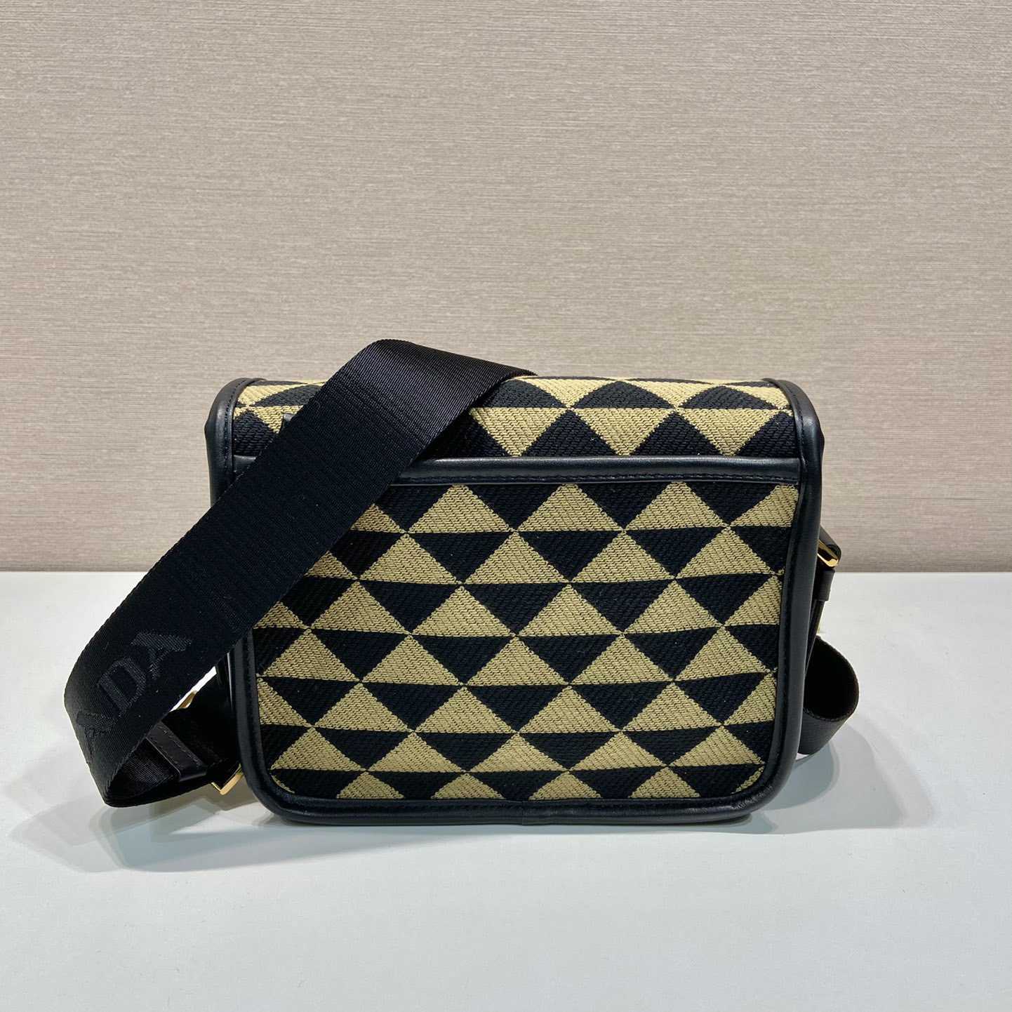Prada Symbole Embroidered Fabric Bag - 