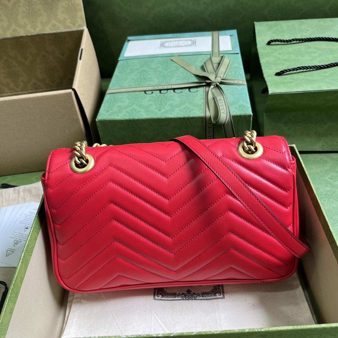 Gucci GG Marmont Small Shoulder Bag(26*15*7cm)   - PerfectKickZ