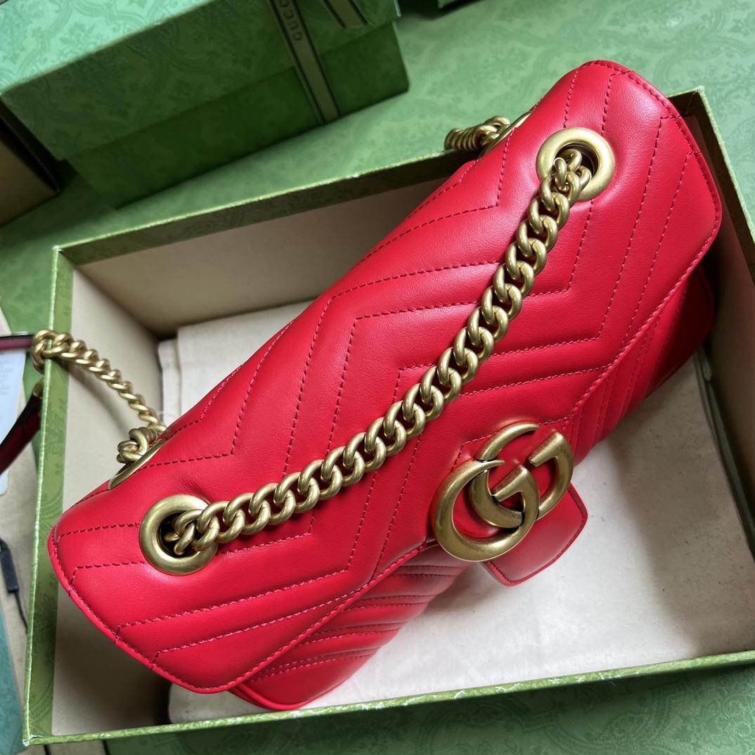 Gucci GG Marmont Small Shoulder Bag(26*15*7cm)   - PerfectKickZ