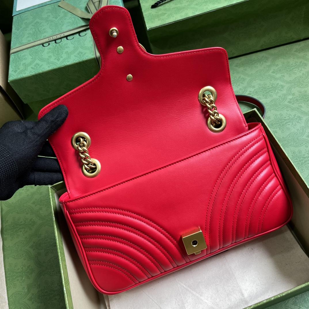 Gucci GG Marmont Small Shoulder Bag(26*15*7cm)   - 