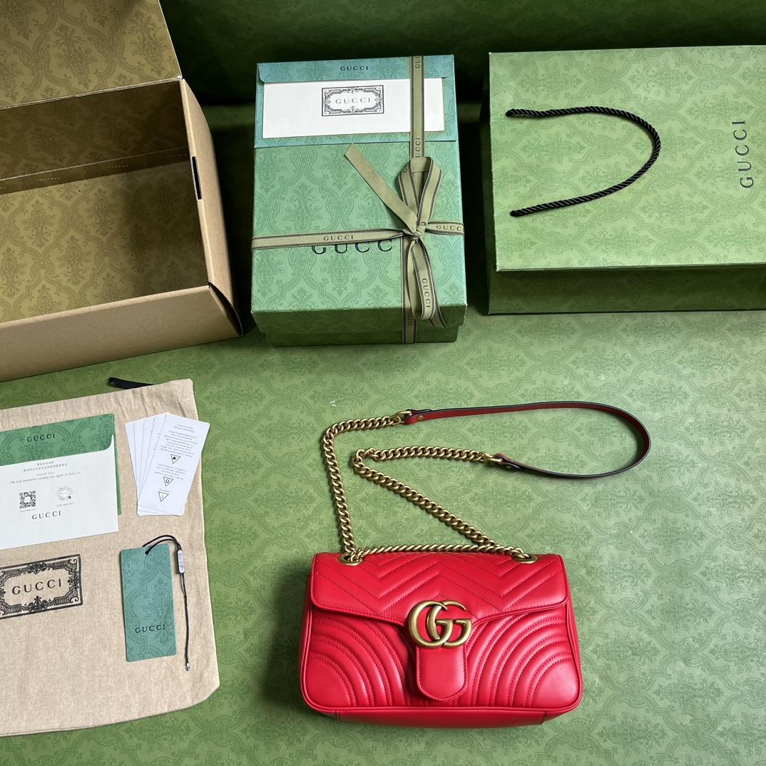 Gucci GG Marmont Small Shoulder Bag(26*15*7cm)   - 