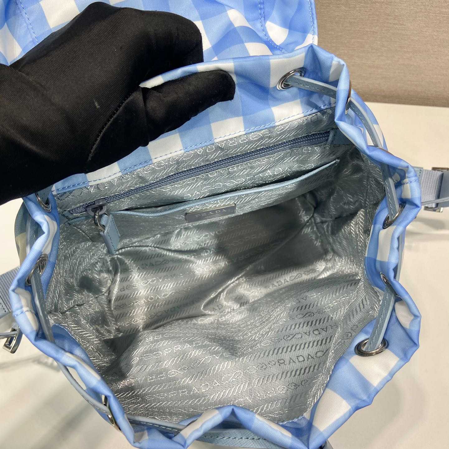Prada Small Printed Re-Nylon Backpack - PerfectKickZ