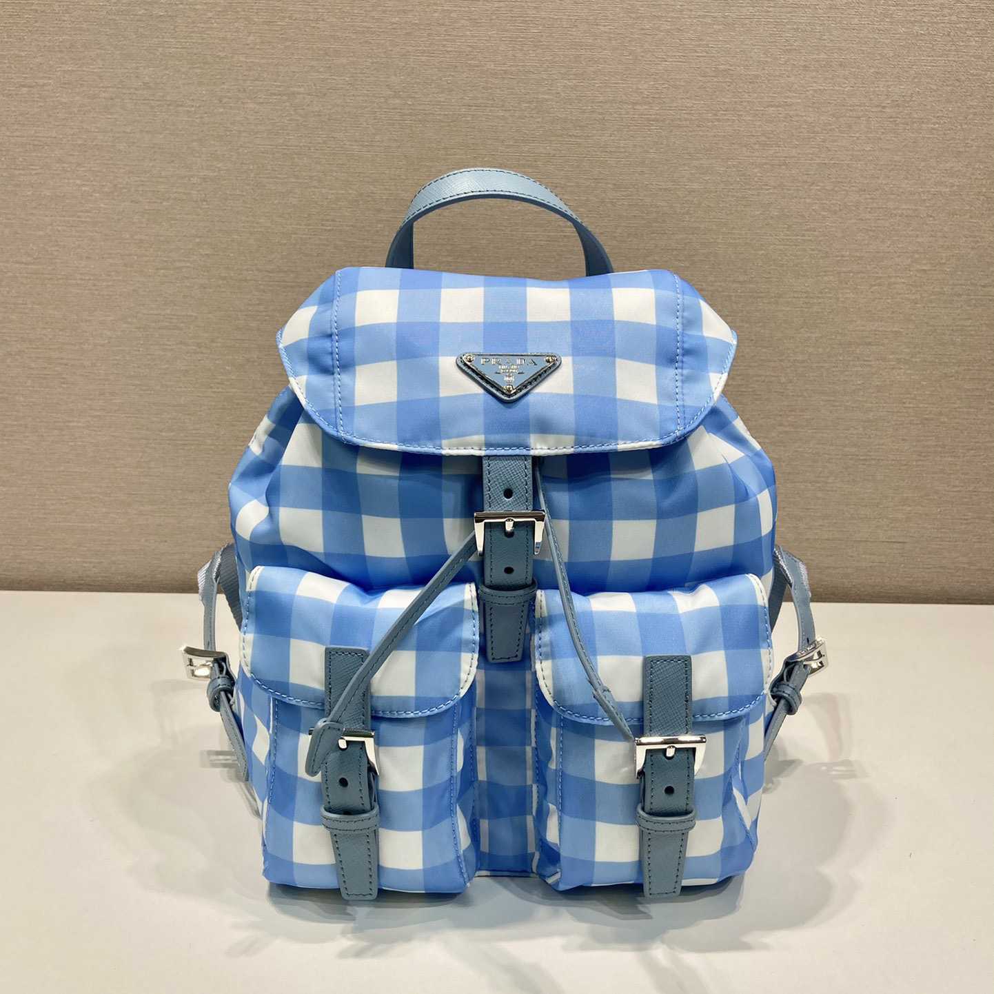 Prada Small Printed Re-Nylon Backpack - PerfectKickZ