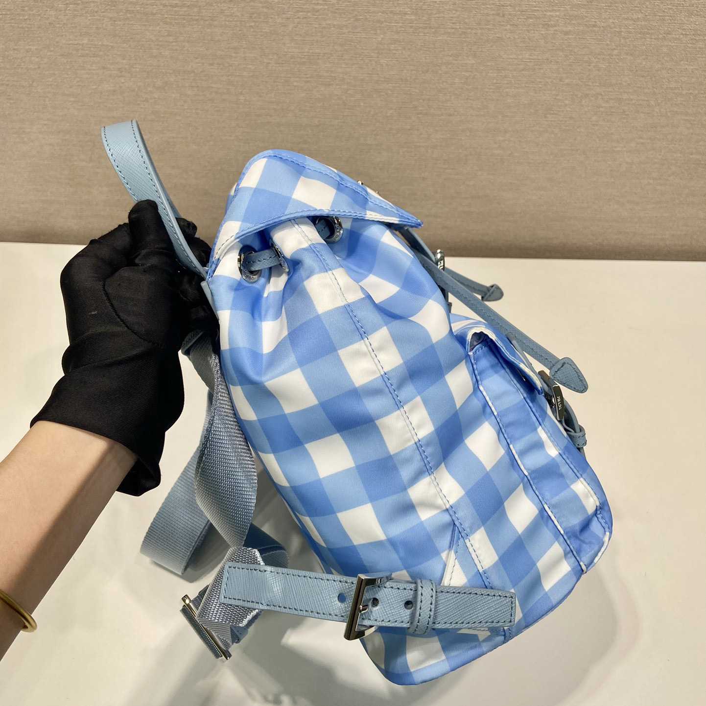 Prada Small Printed Re-Nylon Backpack - PerfectKickZ