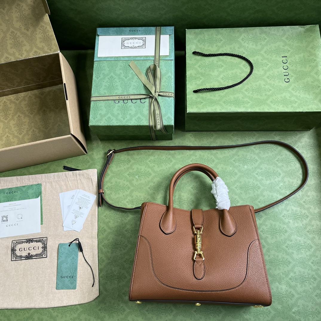 Gucci Jackie 1961 Small Natural Grain Tote(30-23-12cm) - PerfectKickZ