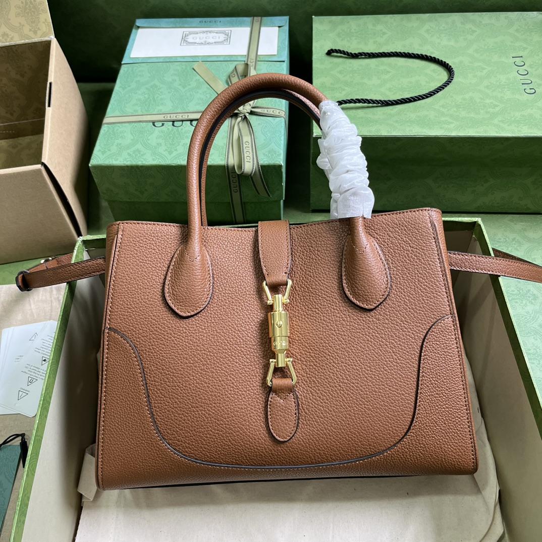 Gucci Jackie 1961 Small Natural Grain Tote(30-23-12cm) - PerfectKickZ