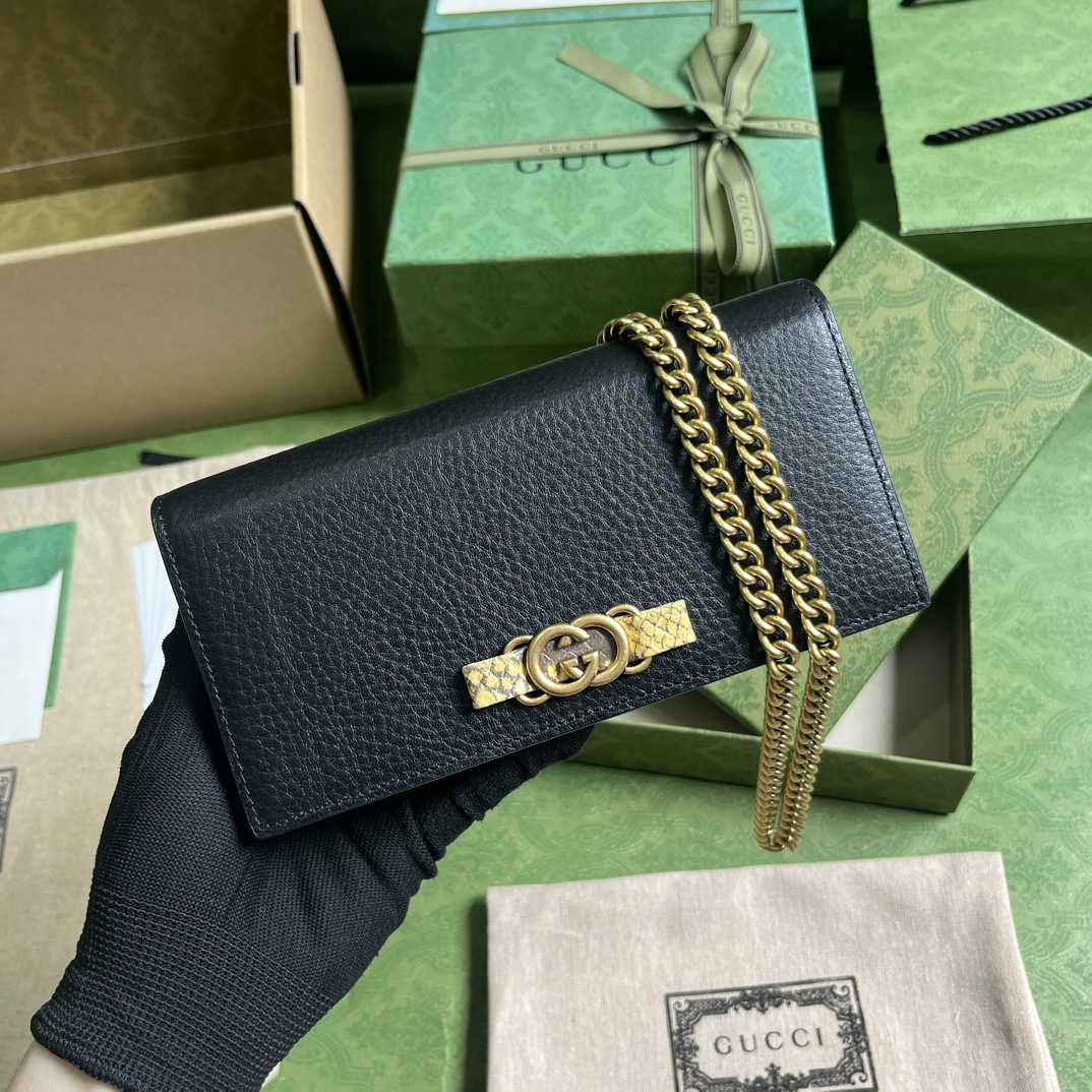 Gucci Chain Wallet With Interlocking G Python Bow(19-10-4cm) - PerfectKickZ