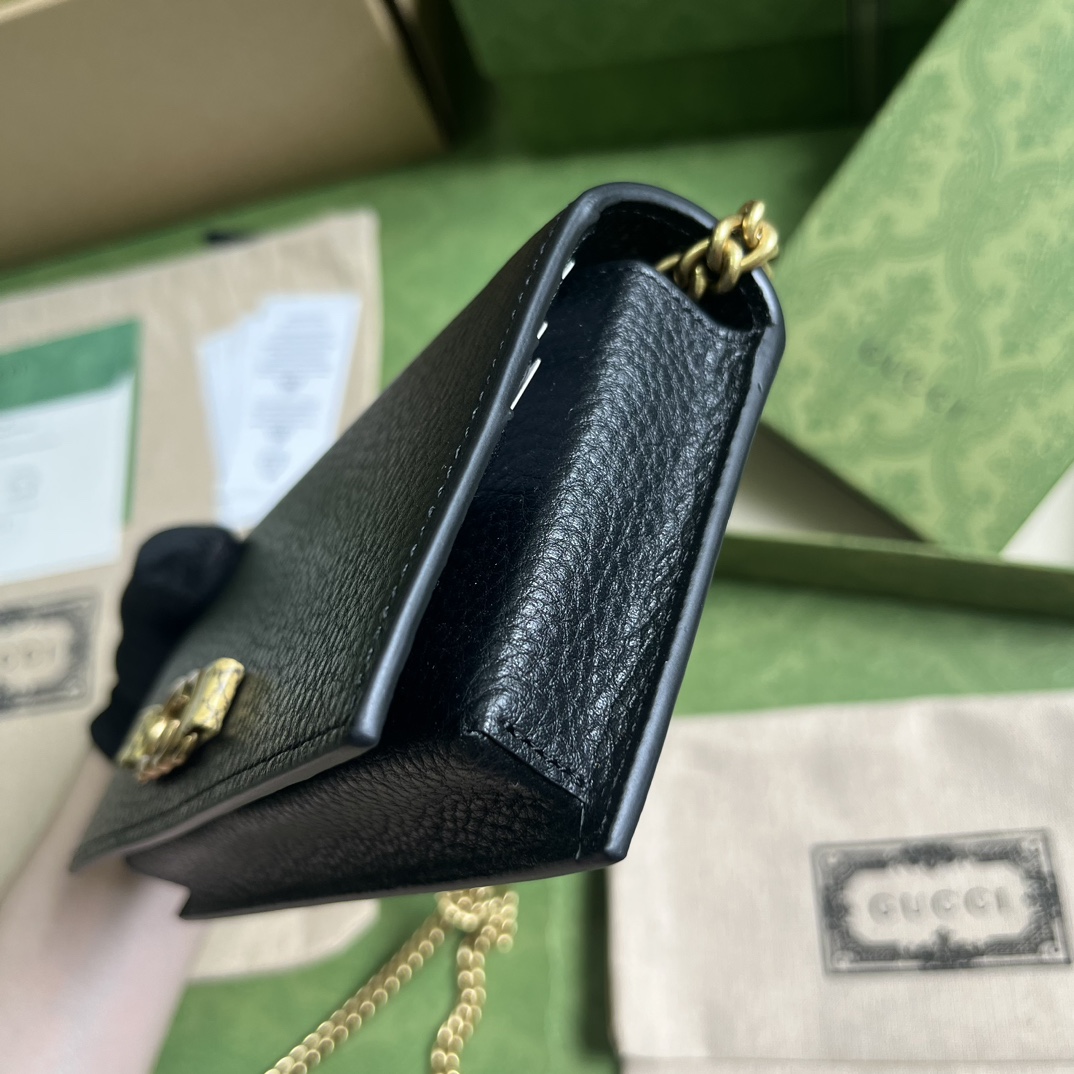Gucci Chain Wallet With Interlocking G Python Bow(19-10-4cm) - 