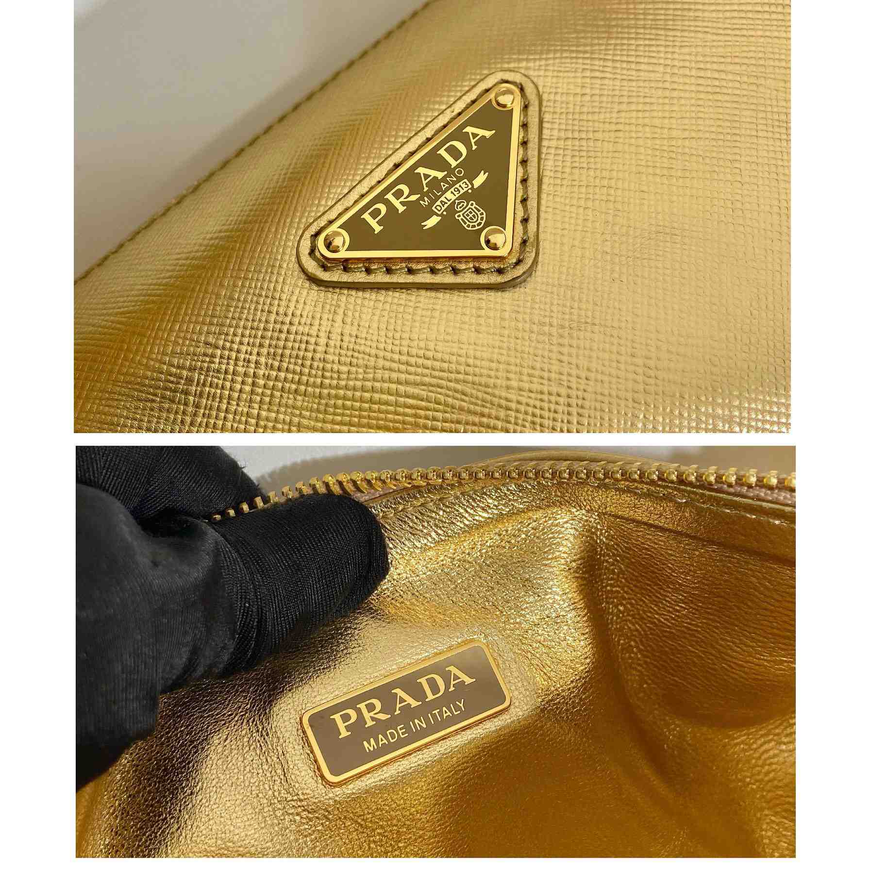 Prada Triangle Saffiano Leather Shoulder Bag - PerfectKickZ