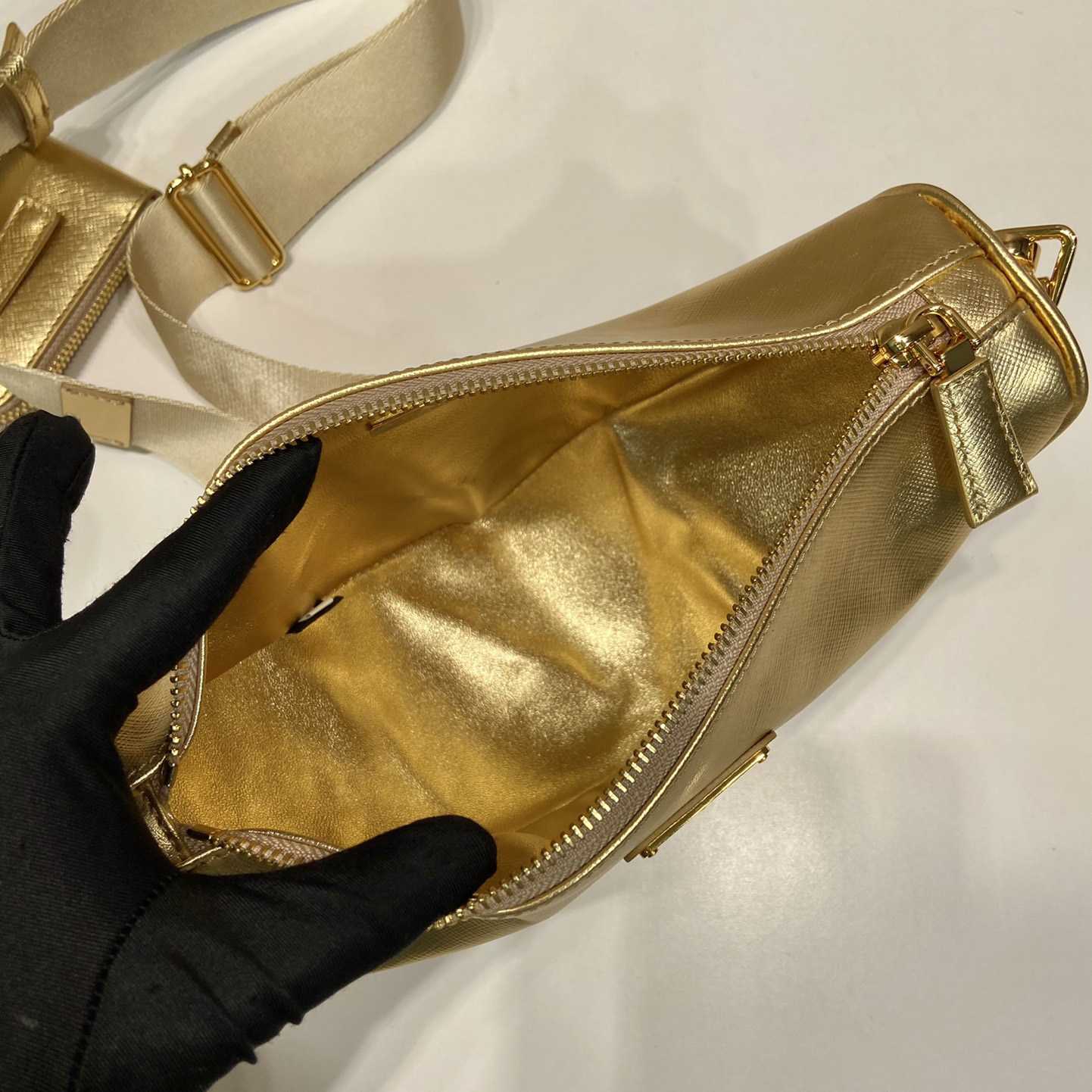 Prada Triangle Saffiano Leather Shoulder Bag - PerfectKickZ