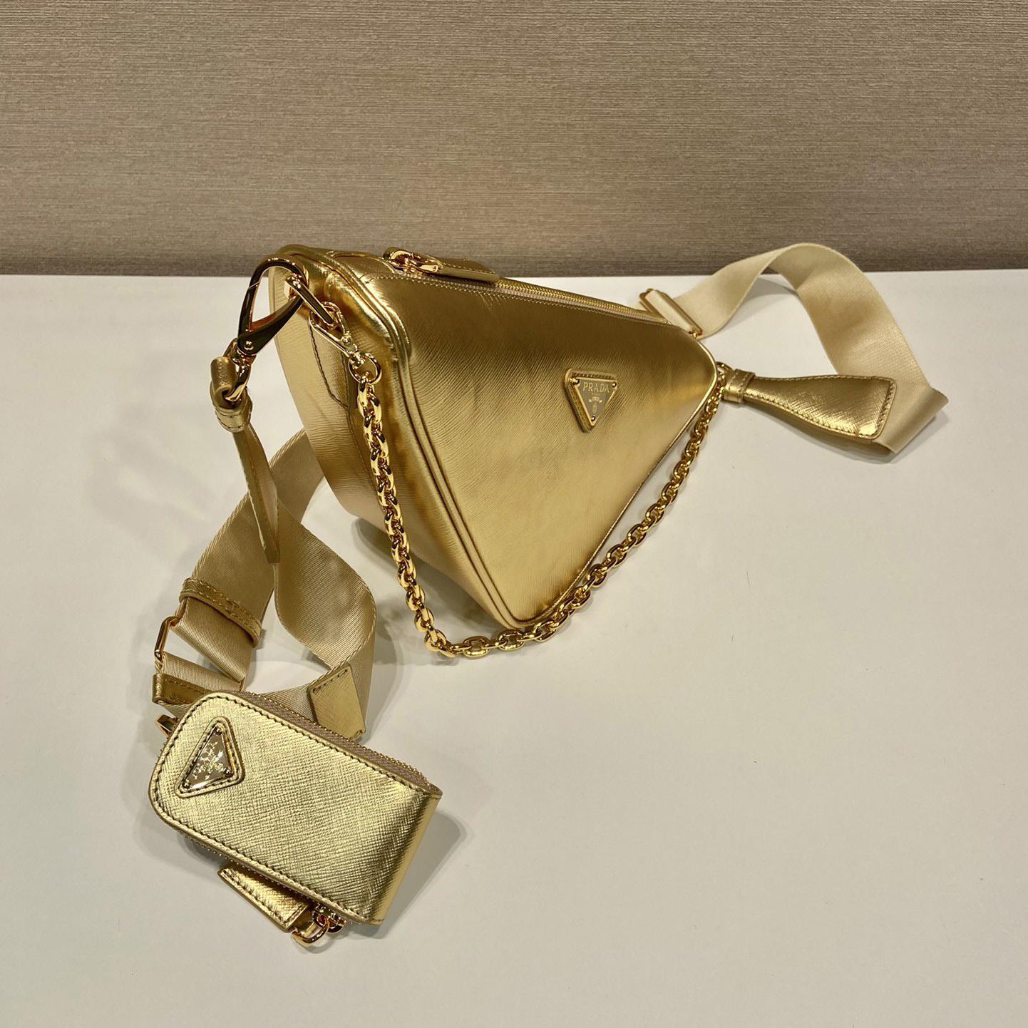 Prada Triangle Saffiano Leather Shoulder Bag - PerfectKickZ