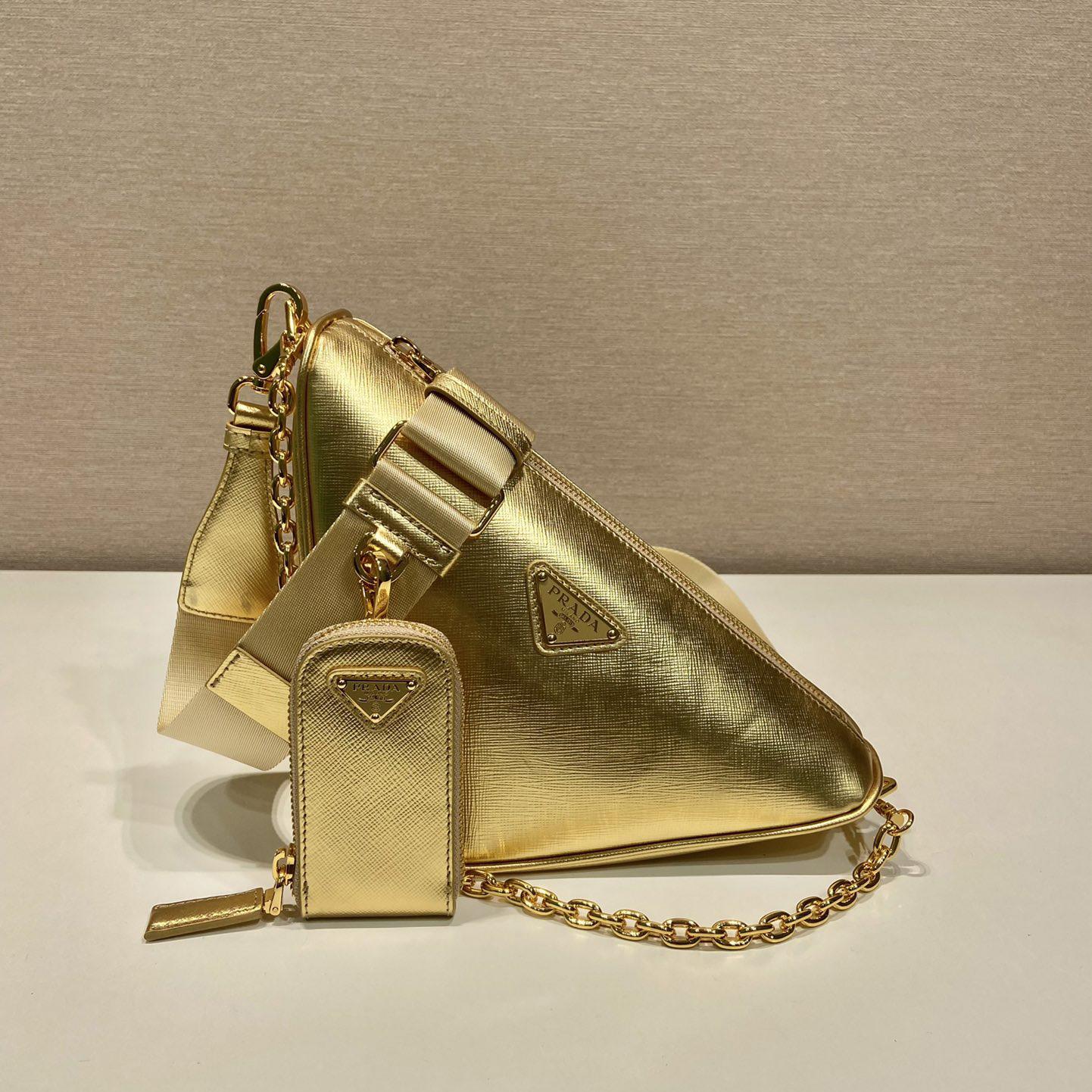 Prada Triangle Saffiano Leather Shoulder Bag - PerfectKickZ