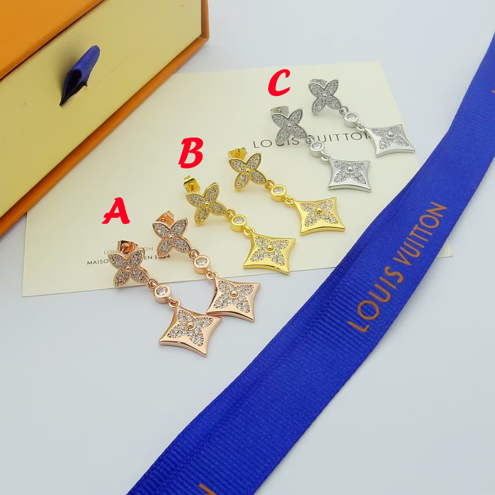 Louis Vuitton Color Blossom Long Earrings, White Gold And Diamonds   Q96501 - PerfectKickZ